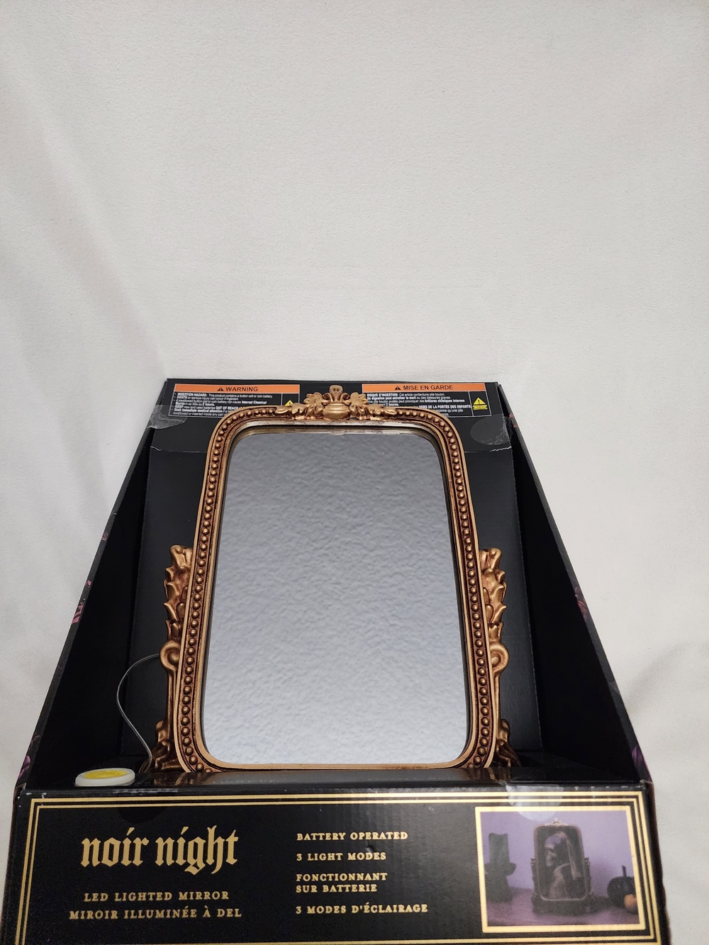 LED Lighted Mirror in Gold - Decorative Tablet Accessory